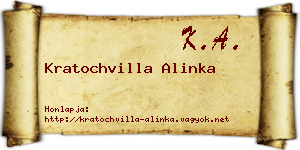 Kratochvilla Alinka névjegykártya